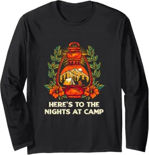Nights at Camp Camping Forest Camper Jungle Vacation Holiday Long Sleeve T-Shirt
