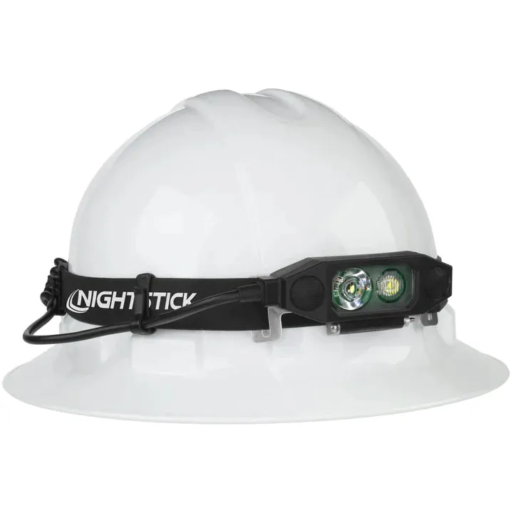 Nightstick - Dual-Light Low Profile Headlamp w/Rear Safety Light - 3 AA - Black