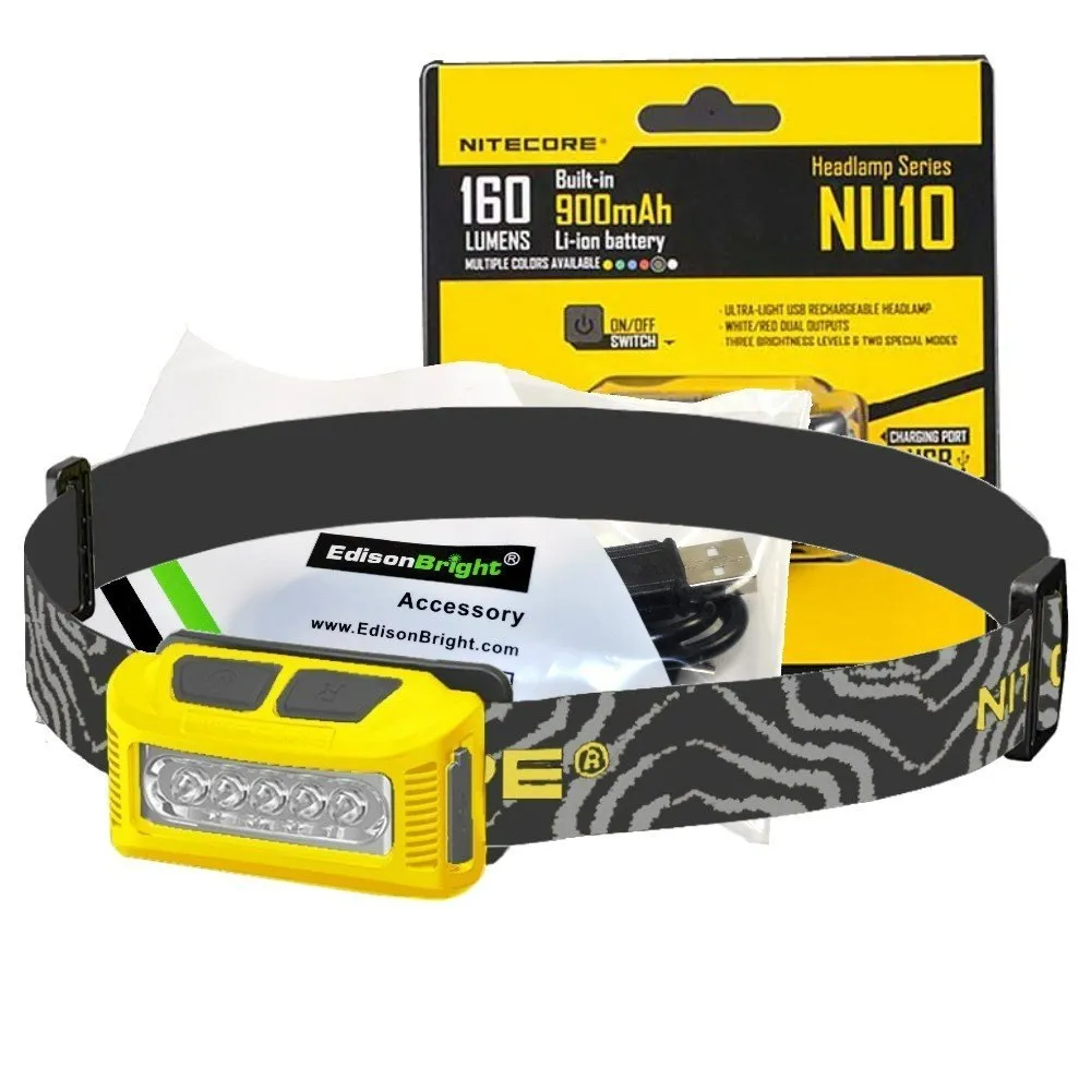 NITCORE NU10 RECHARGEABLE HEADLAMP 160 LUMENS