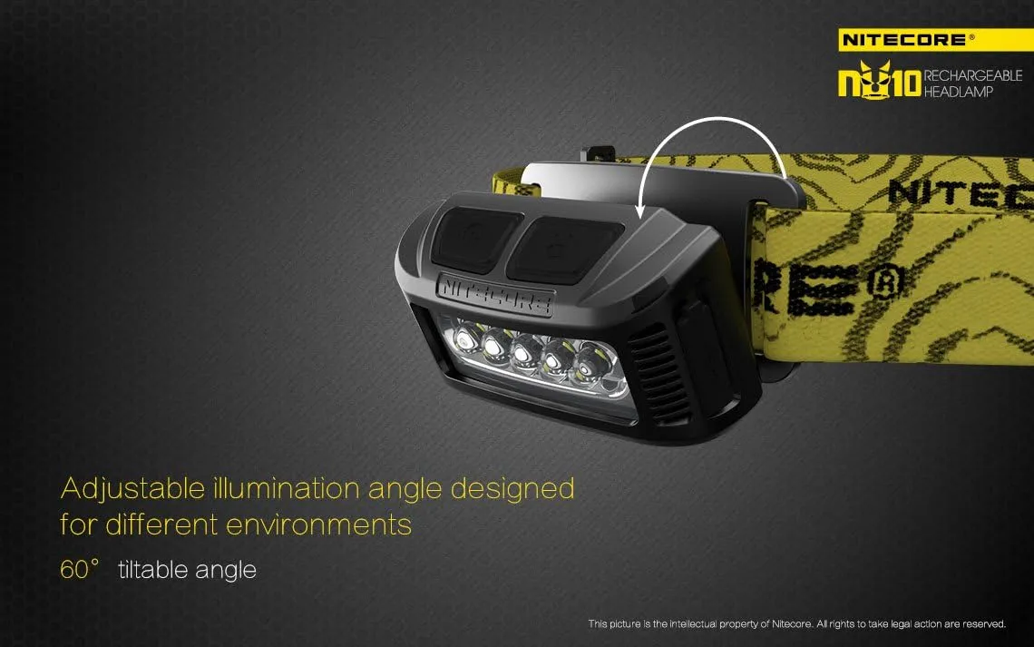NITCORE NU10 RECHARGEABLE HEADLAMP 160 LUMENS