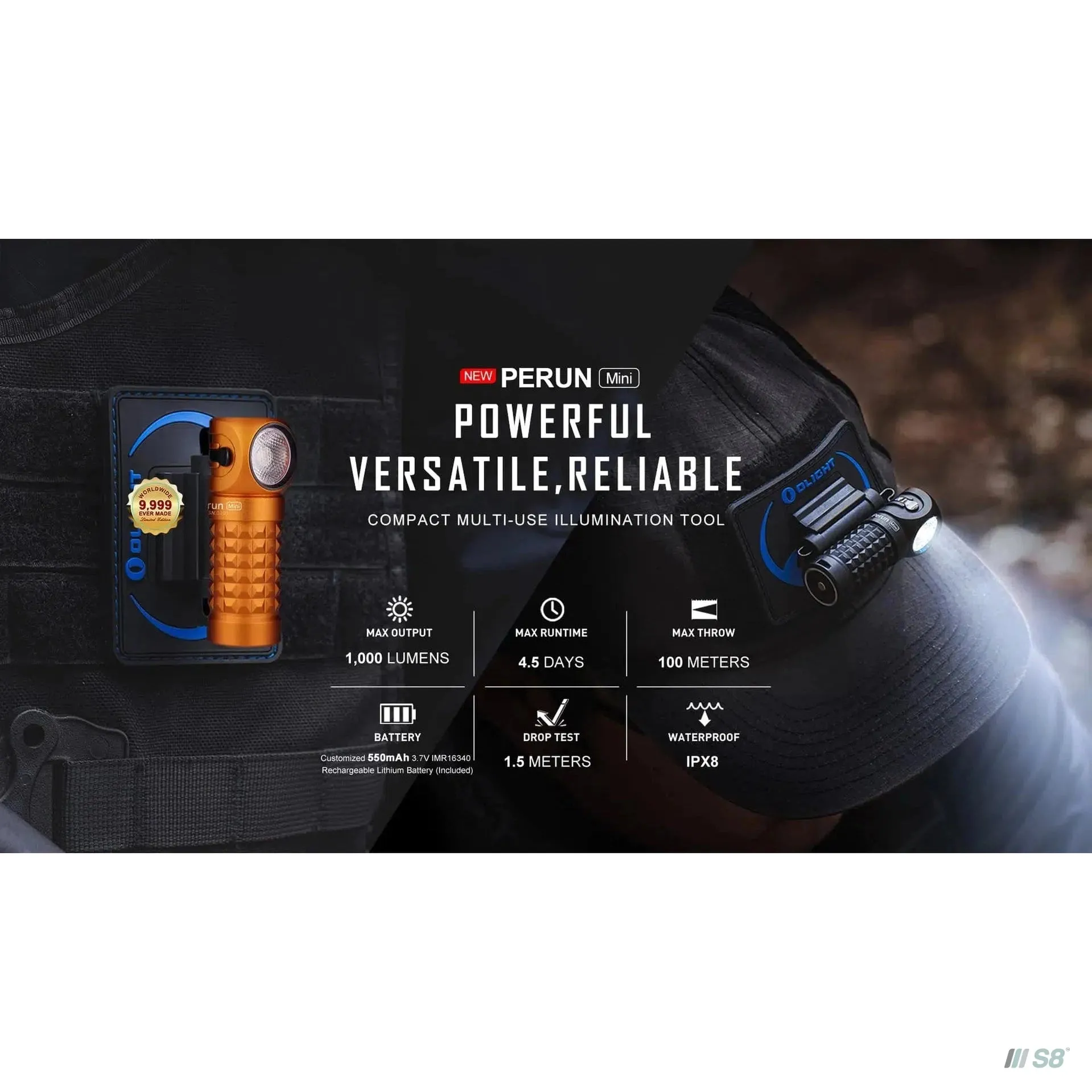 Olight Perun Mini Kit 1000 Lumens Headlamps