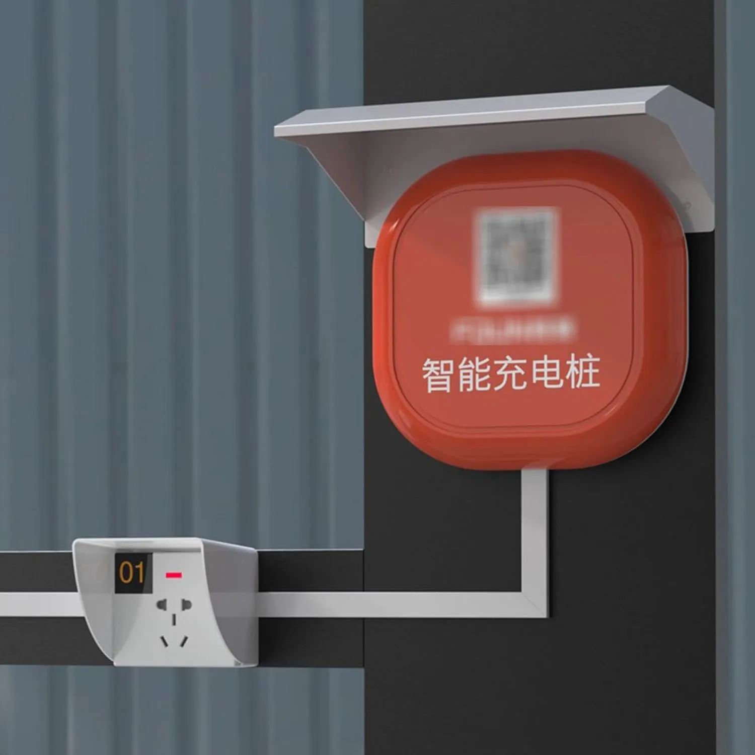 Outdoor Cover for Electrical Equipment, Electric Vehicle Charging Station Protective Roof Charging Post Roof, Door Window Canopy Awning Garden Porch Rain Cover Shelter