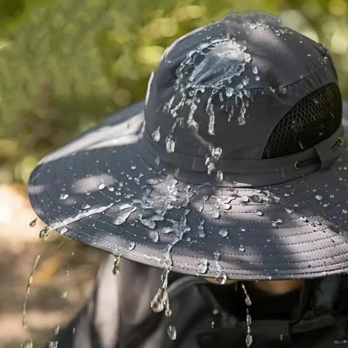 Outdoor Wide Brim Sun Hat with Solar Fan-Fishing Hat with 2 Solar Powered Fan, Solar Powered Fan Hat for Outdoor