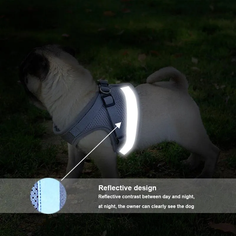 Pet's Adjustable Reflective Harness