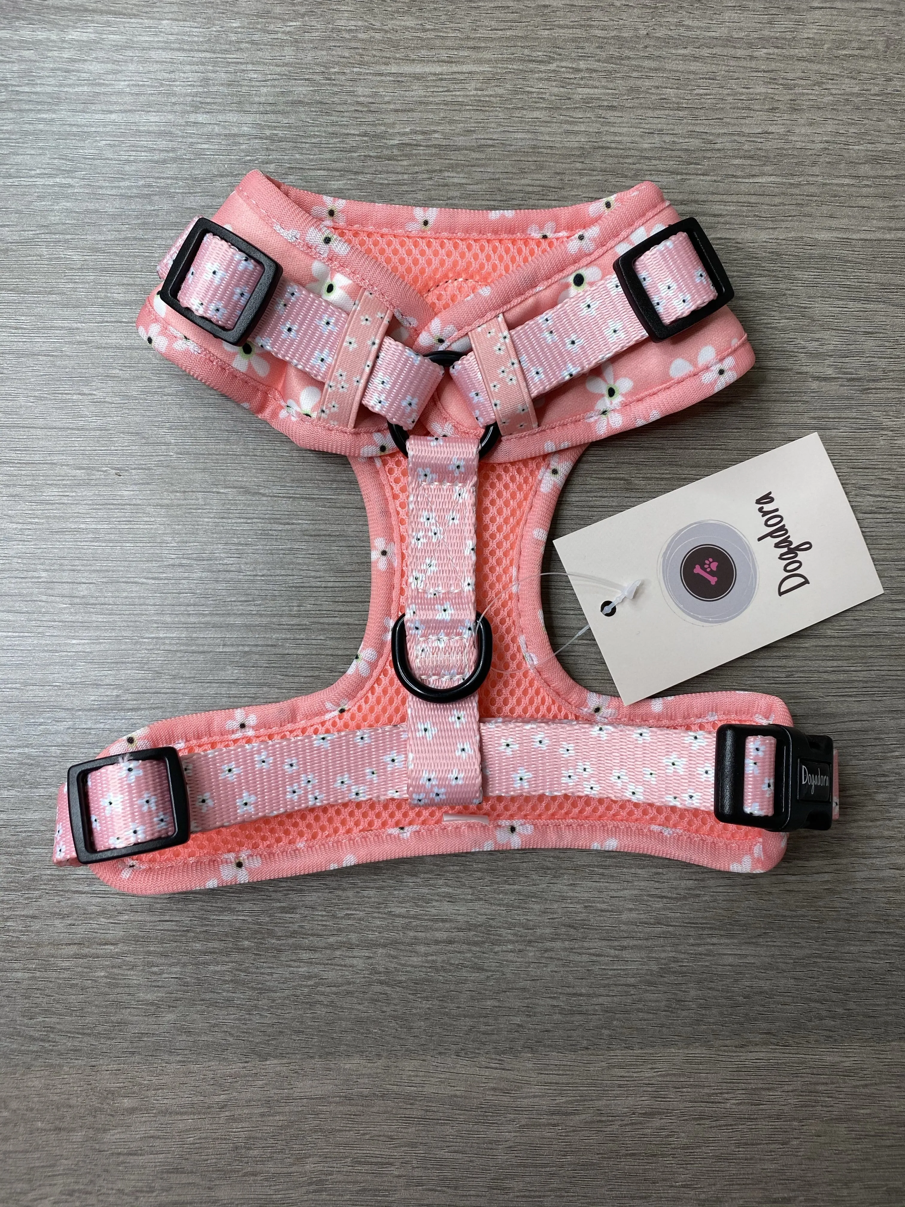 Pink Blossom Adjustable Dog Harness