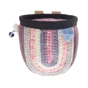 Pink Chalk Bag. Rock Climbing Mini Chalk Bucket. Light Pink and Purple Kids Bouldering Purse, Small, for Children. S Size