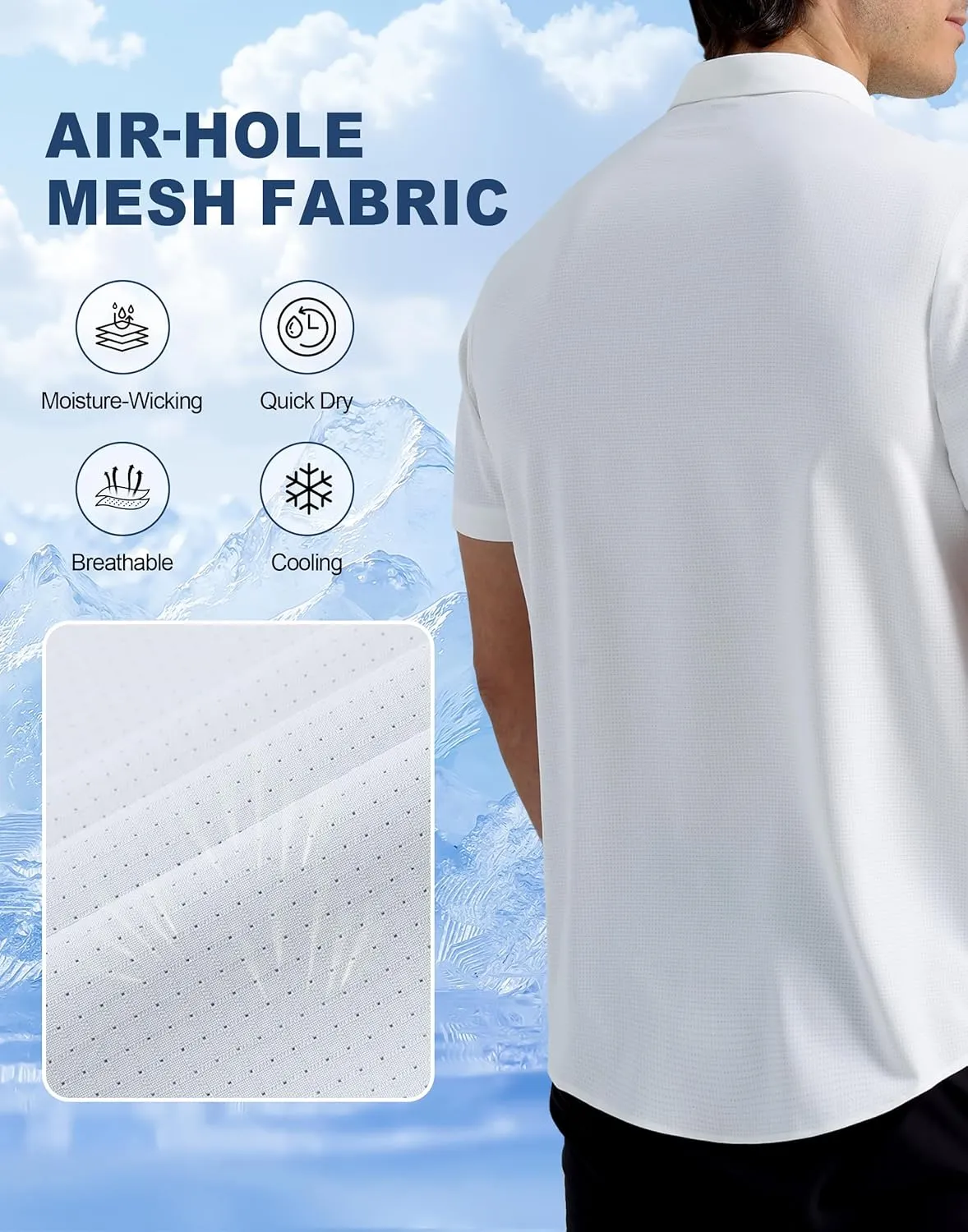 Pioneer Camp Men Fishing Shirts with Zipper Pocket UPF 50  Lightweight Casual Short Sleeve Button Down Shirts for Men Hiking