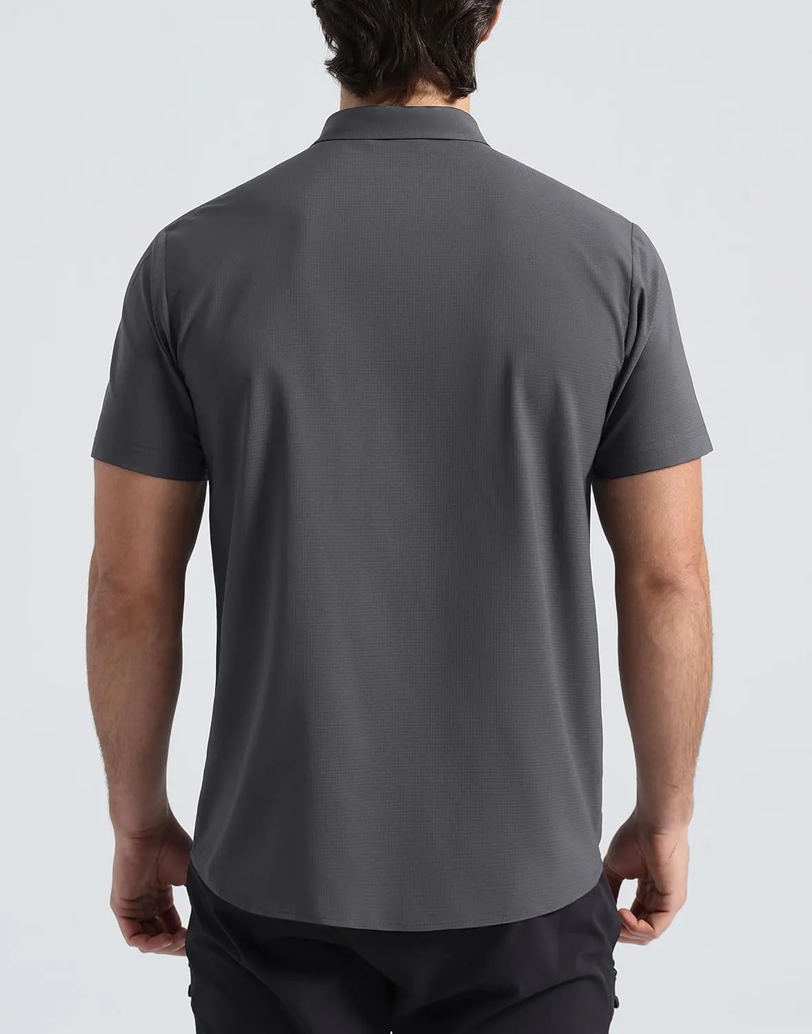Pioneer Camp Men Fishing Shirts with Zipper Pocket UPF 50  Lightweight Casual Short Sleeve Button Down Shirts for Men Hiking