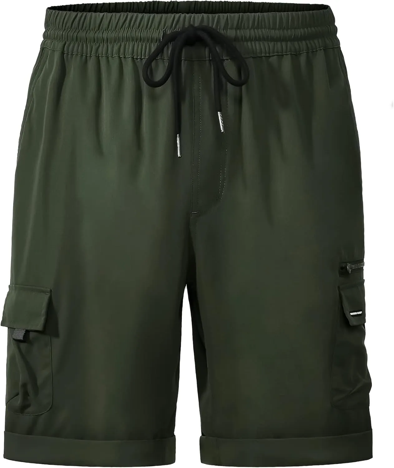 Pioneer Camp Men's Hiking Cargo Shorts 11" Quick Dry Elastic Waist with 7 Pockets Outdoor Work Tactical Travel Golf Fishing