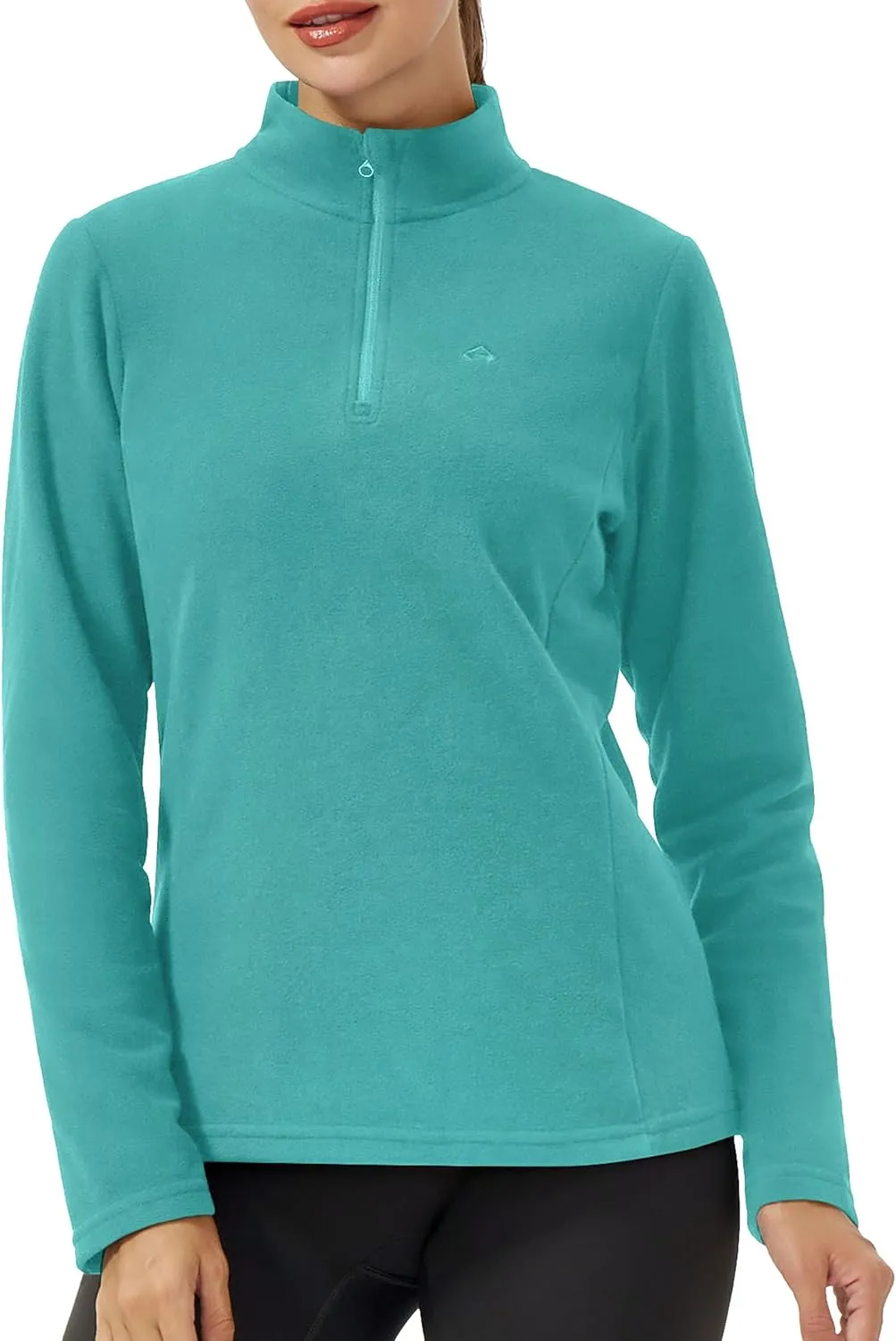 Pioneer Camp Women's Polar Fleece Quarter Zip Pullover Long Sleeve Lightweight Sweatshirt Thermal Athletic Base Layer Tops