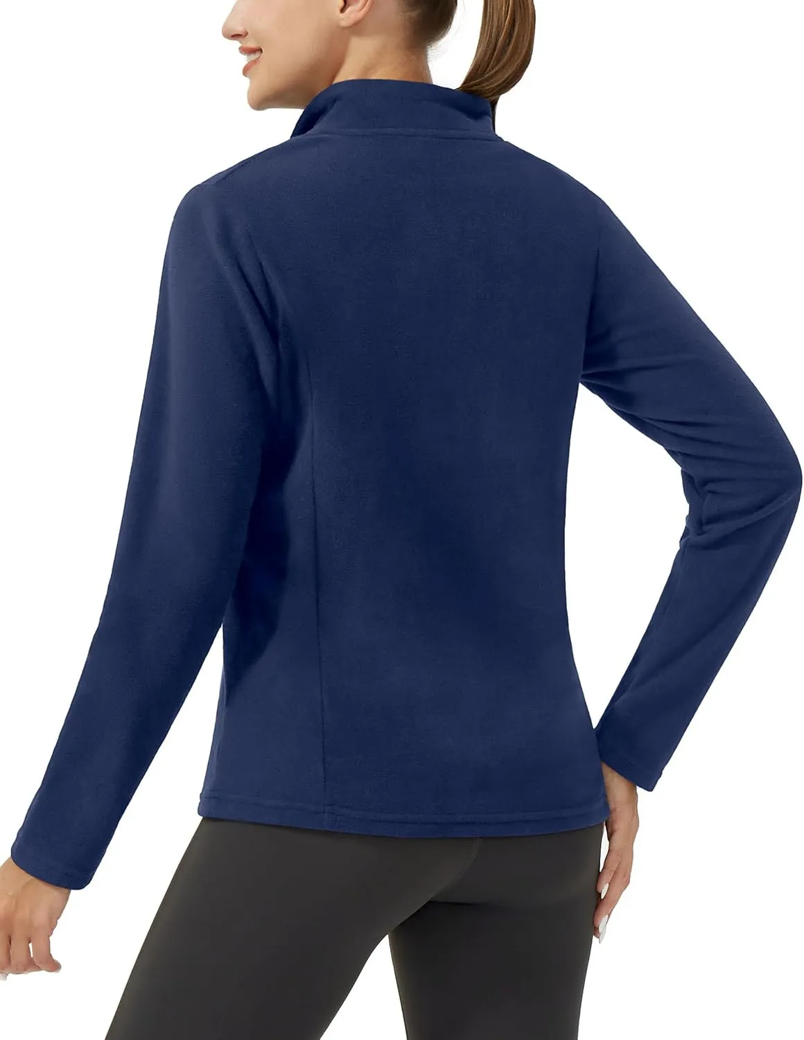 Pioneer Camp Women's Polar Fleece Quarter Zip Pullover Long Sleeve Lightweight Sweatshirt Thermal Athletic Base Layer Tops