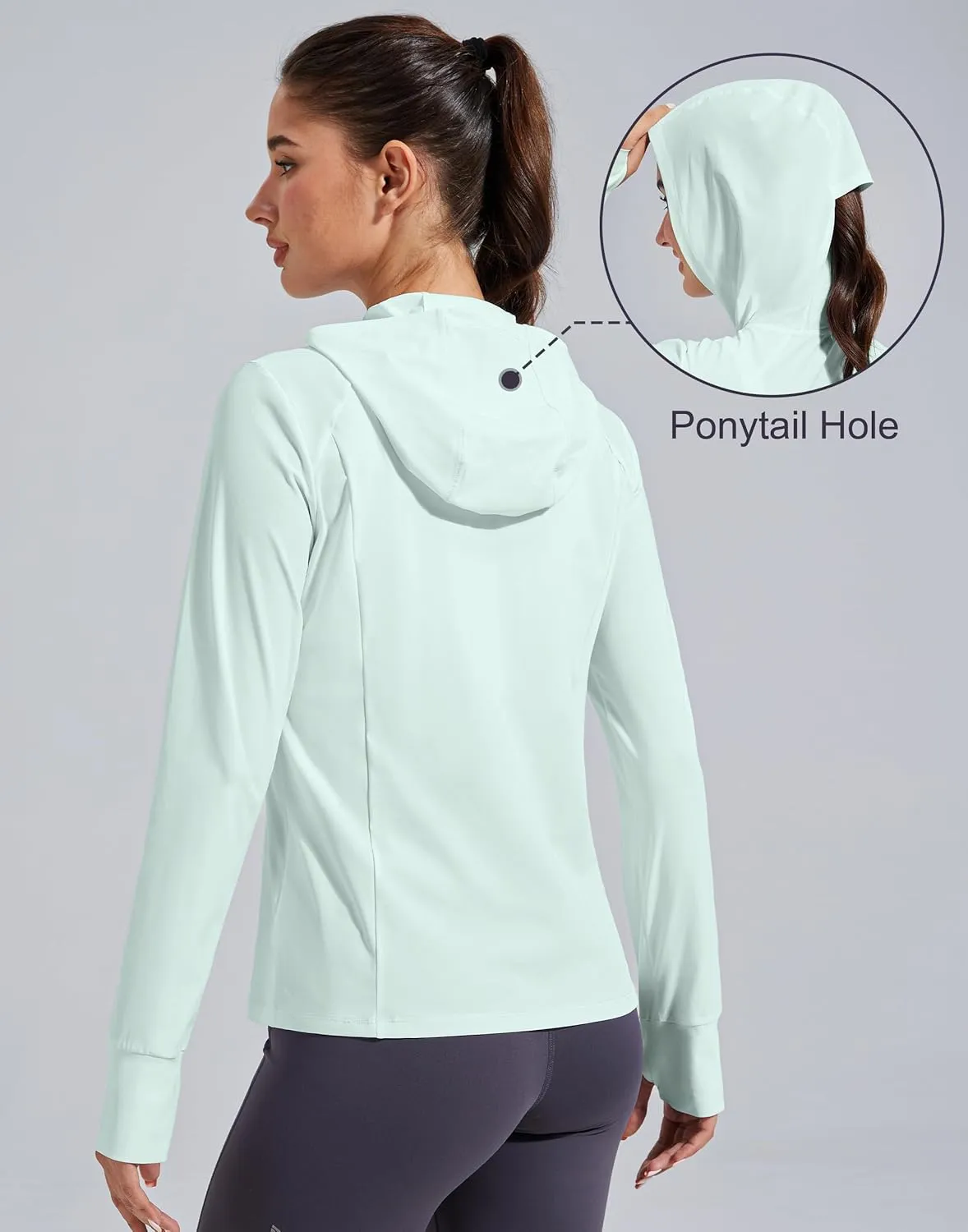 Pioneer Camp Women's UPF 50  UV Sun Protection Jacket Hooded SPF Cooling Sun Shirt Lightweight Hiking Fishing Summer Clothing