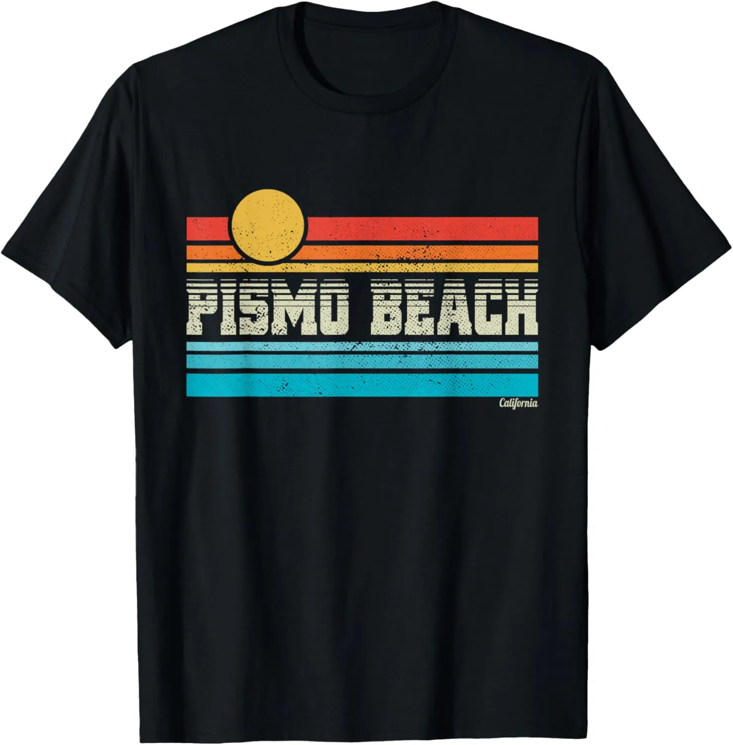 Pismo Beach California Retro Sunset Surf Trip Love Surfing T-Shirt