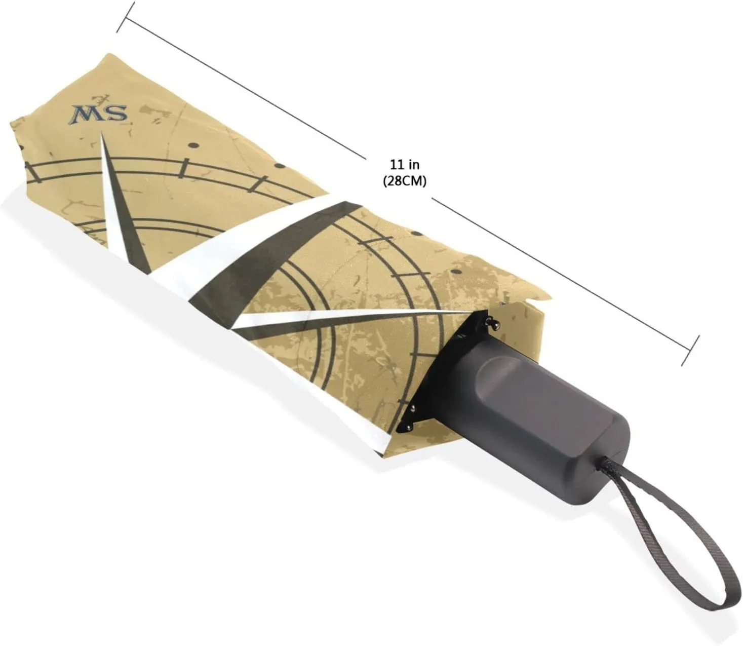 Poeticcity Rain Travel Umbrella, Hand Open Close Windproof Waterproof Folding Umbrella, Compact Canopy Strong Ray Parasol Umbrella