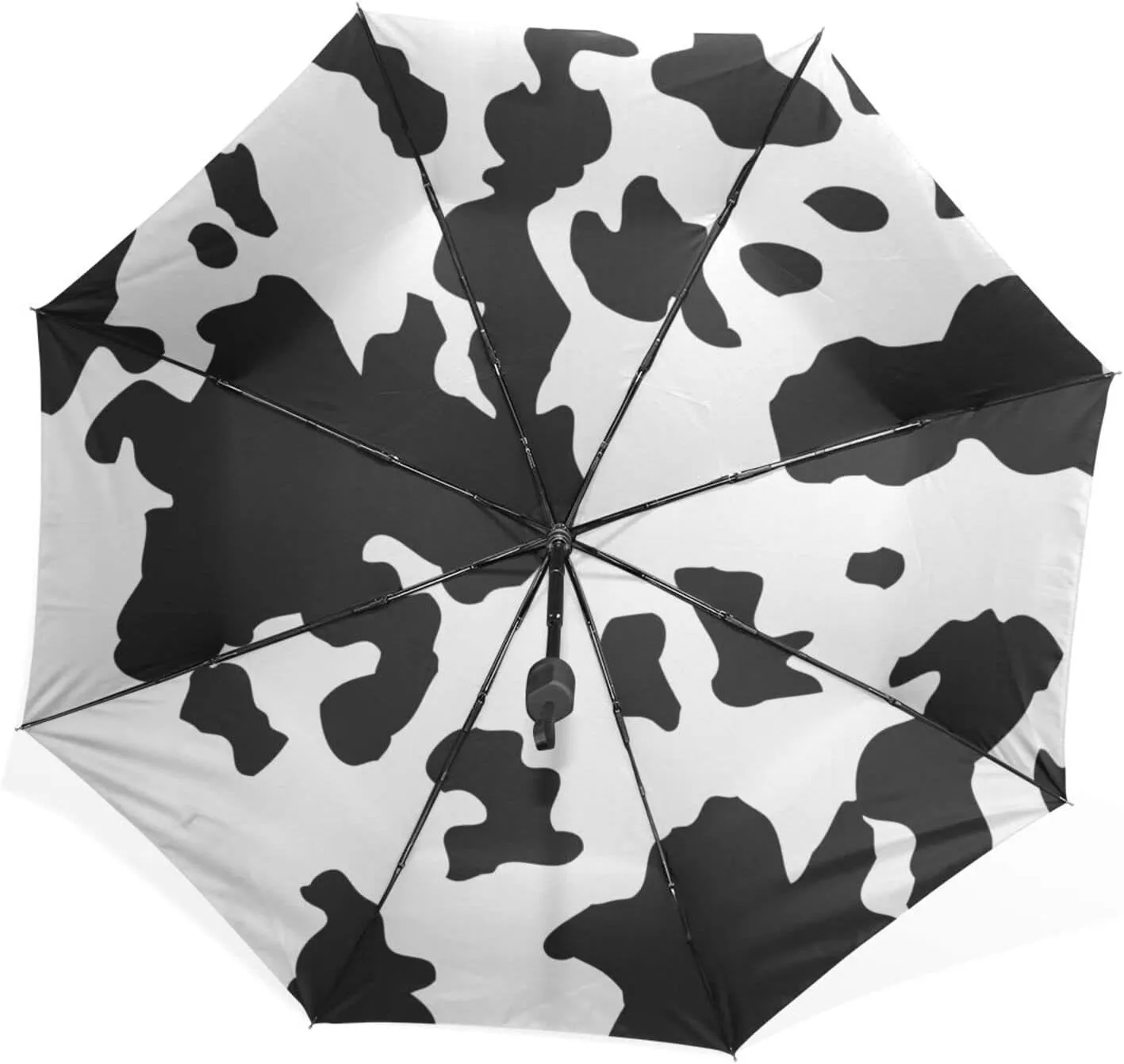 Poeticcity Rain Travel Umbrella, Hand Open Close Windproof Waterproof Folding Umbrella, Compact Canopy Strong Ray Parasol Umbrella