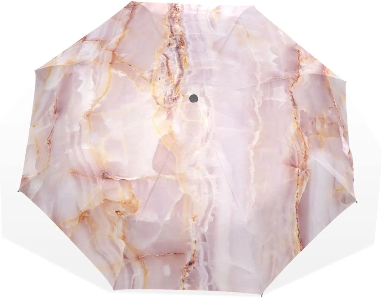 Poeticcity Rain Travel Umbrella, Hand Open Close Windproof Waterproof Folding Umbrella, Compact Canopy Strong Ray Parasol Umbrella