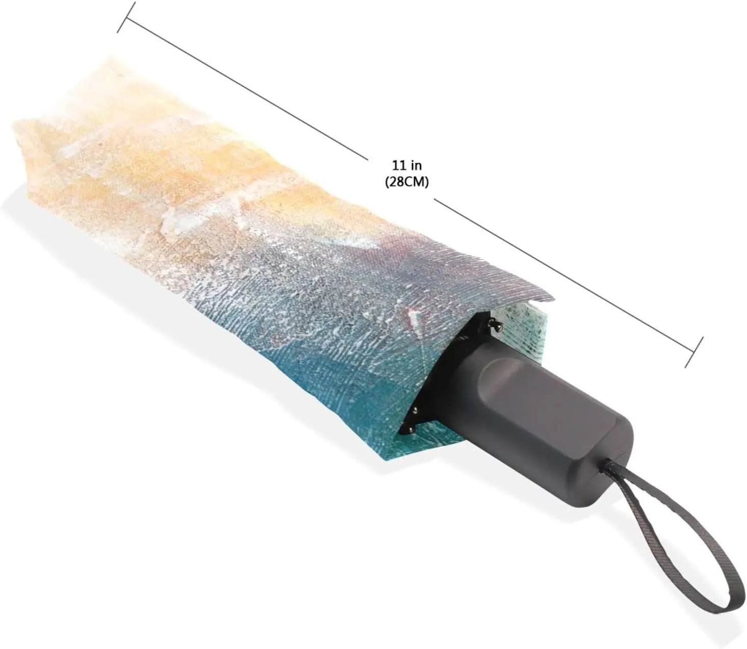 Poeticcity Rain Travel Umbrella, Hand Open Close Windproof Waterproof Folding Umbrella, Compact Canopy Strong Ray Parasol Umbrella