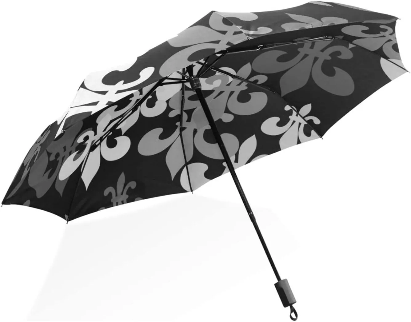 Poeticcity Rain Travel Umbrella, Hand Open Close Windproof Waterproof Folding Umbrella, Compact Canopy Strong Ray Parasol Umbrella
