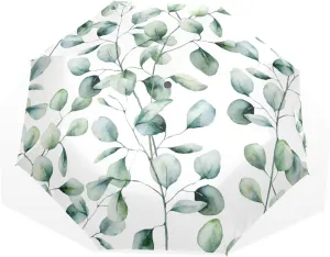 Poeticcity Rain Travel Umbrella, Hand Open Close Windproof Waterproof Folding Umbrella, Compact Canopy Strong Ray Parasol Umbrella