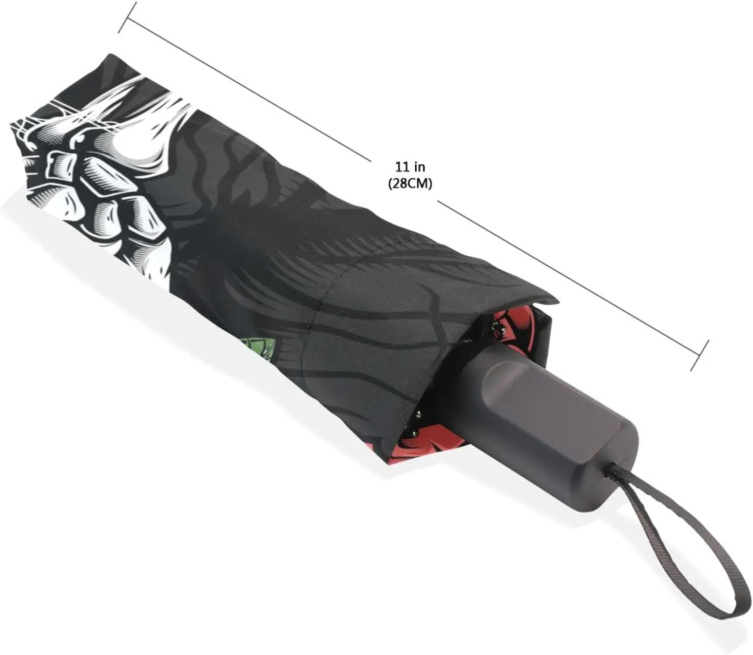 Poeticcity Rain Travel Umbrella, Hand Open Close Windproof Waterproof Folding Umbrella, Compact Canopy Strong Ray Parasol Umbrella