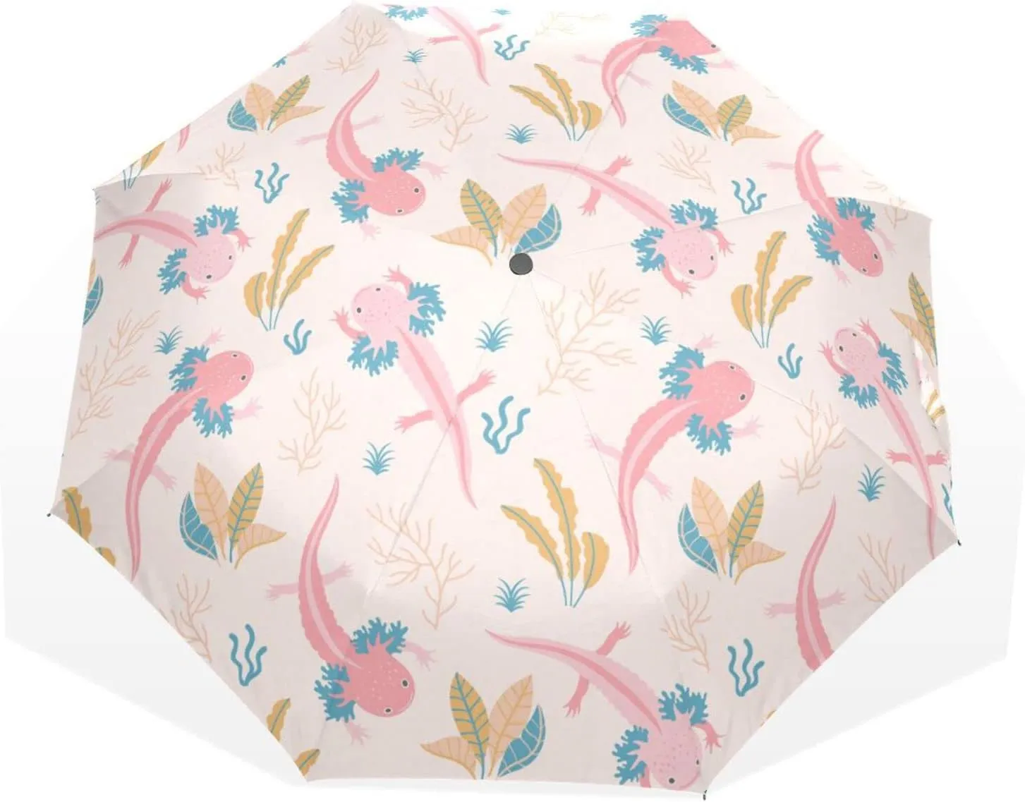 Poeticcity Rain Travel Umbrella, Hand Open Close Windproof Waterproof Folding Umbrella, Compact Canopy Strong Ray Parasol Umbrella