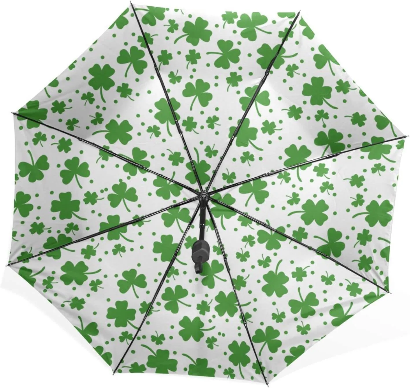 Poeticcity Rain Travel Umbrella, Hand Open Close Windproof Waterproof Folding Umbrella, Compact Canopy Strong Ray Parasol Umbrella
