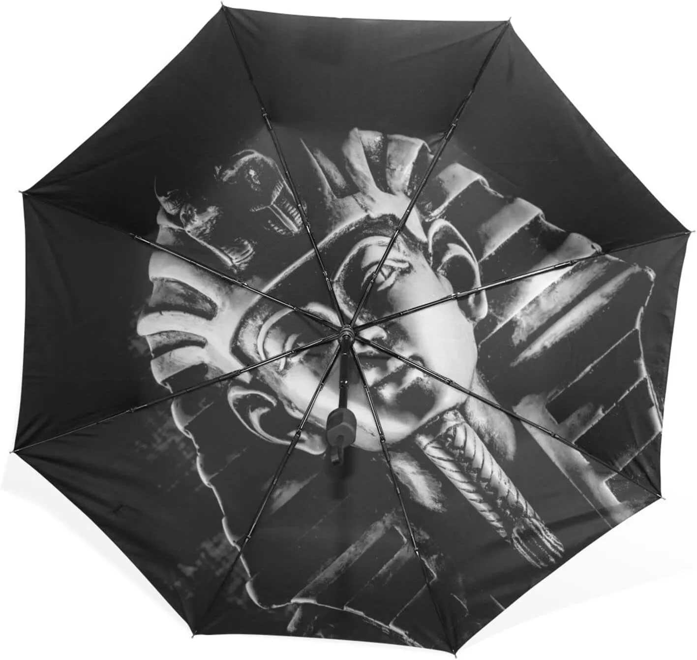 Poeticcity Rain Travel Umbrella, Hand Open Close Windproof Waterproof Folding Umbrella, Compact Canopy Strong Ray Parasol Umbrella