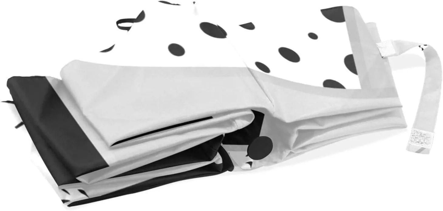 Poeticcity Rain Travel Umbrella, Hand Open Close Windproof Waterproof Folding Umbrella, Compact Canopy Strong Ray Parasol Umbrella