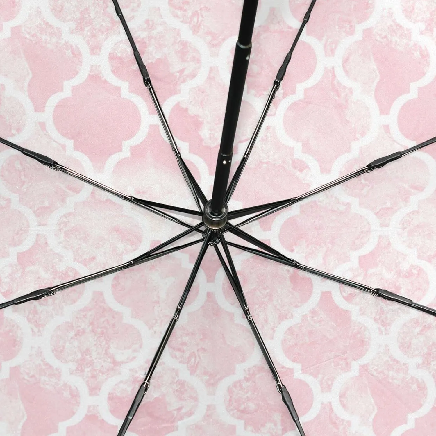 Poeticcity Rain Travel Umbrella, Hand Open Close Windproof Waterproof Folding Umbrella, Compact Canopy Strong Ray Parasol Umbrella