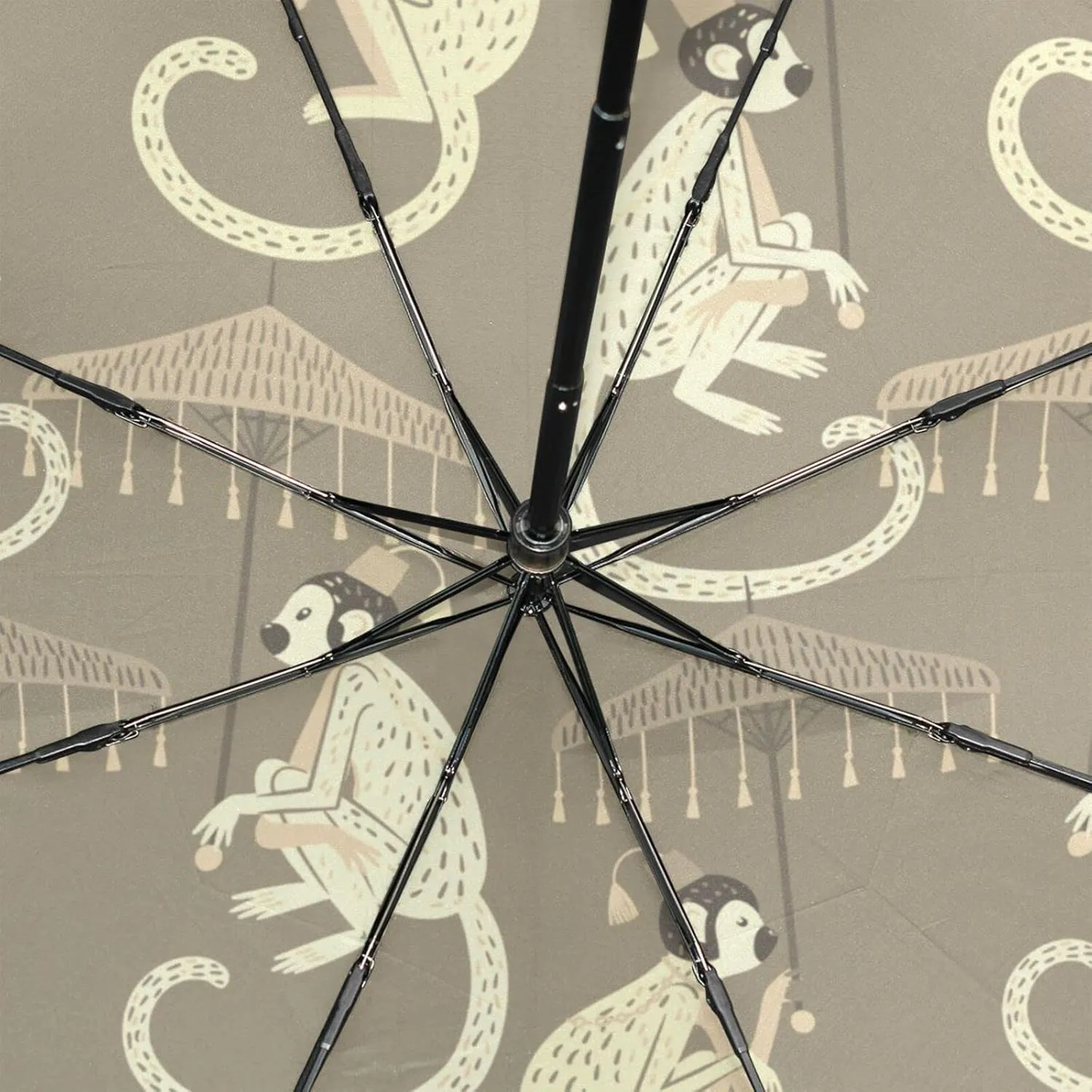 Poeticcity Rain Travel Umbrella, Hand Open Close Windproof Waterproof Folding Umbrella, Compact Canopy Strong Ray Parasol Umbrella