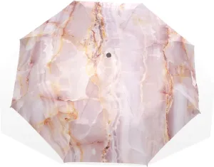 Poeticcity Rain Travel Umbrella, Hand Open Close Windproof Waterproof Folding Umbrella, Compact Canopy Strong Ray Parasol Umbrella