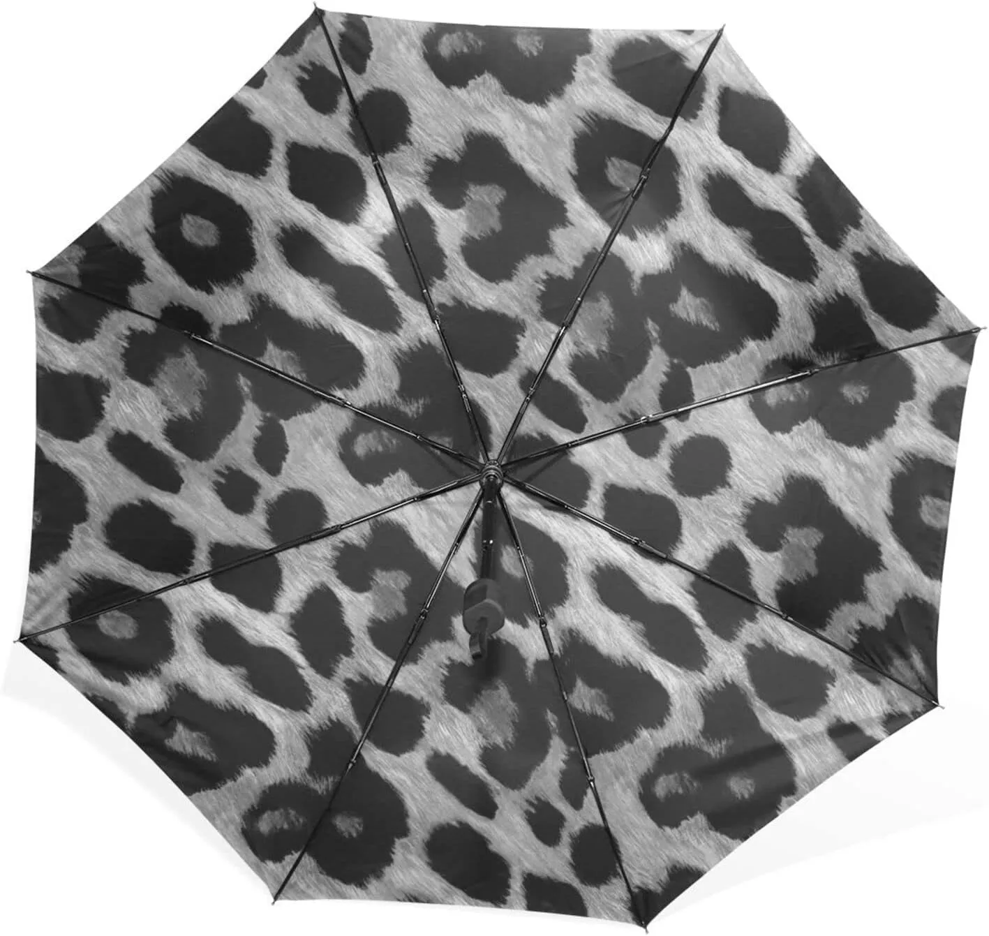 Poeticcity Rain Travel Umbrella, Hand Open Close Windproof Waterproof Folding Umbrella, Compact Canopy Strong Ray Parasol Umbrella