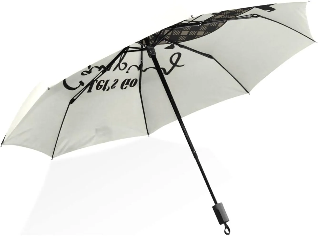 Poeticcity Rain Travel Umbrella, Hand Open Close Windproof Waterproof Folding Umbrella, Compact Canopy Strong Ray Parasol Umbrella