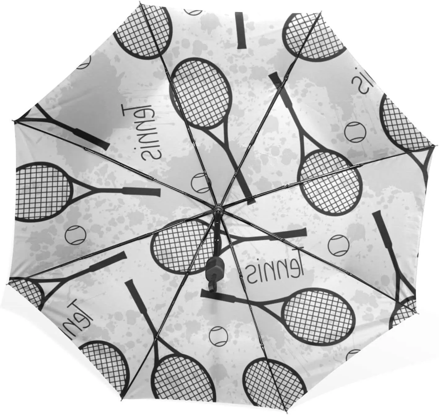 Poeticcity Rain Travel Umbrella, Hand Open Close Windproof Waterproof Folding Umbrella, Compact Canopy Strong Ray Parasol Umbrella