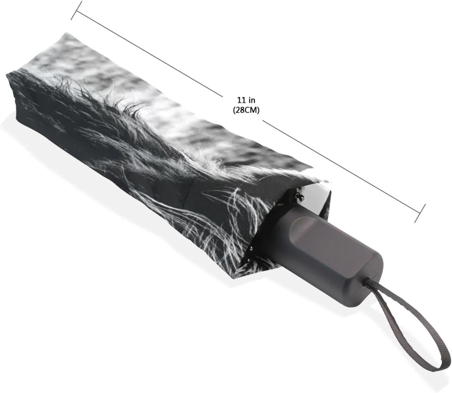 Poeticcity Rain Travel Umbrella, Hand Open Close Windproof Waterproof Folding Umbrella, Compact Canopy Strong Ray Parasol Umbrella