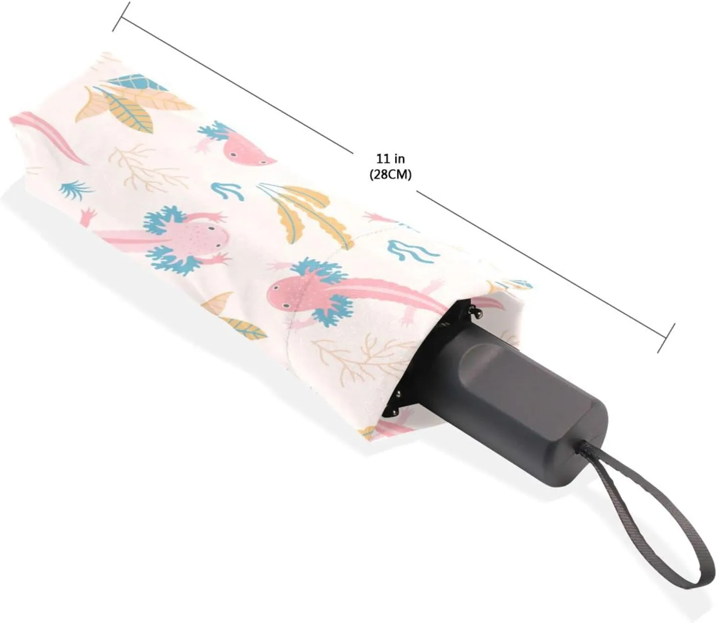 Poeticcity Rain Travel Umbrella, Hand Open Close Windproof Waterproof Folding Umbrella, Compact Canopy Strong Ray Parasol Umbrella