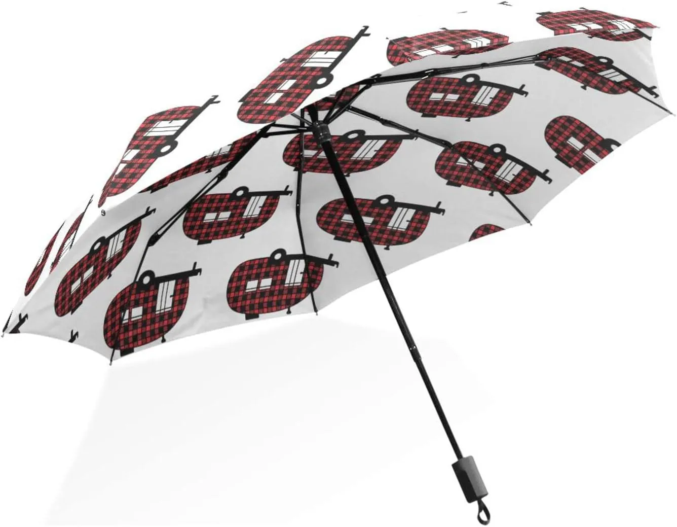 Poeticcity Rain Travel Umbrella, Hand Open Close Windproof Waterproof Folding Umbrella, Compact Canopy Strong Ray Parasol Umbrella