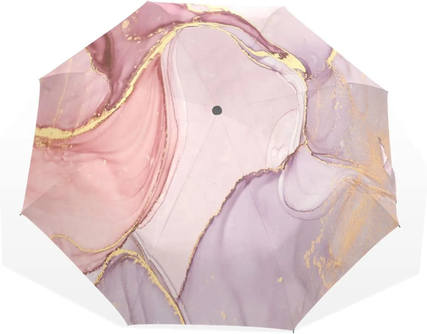 Poeticcity Rain Travel Umbrella, Hand Open Close Windproof Waterproof Folding Umbrella, Compact Canopy Strong Ray Parasol Umbrella
