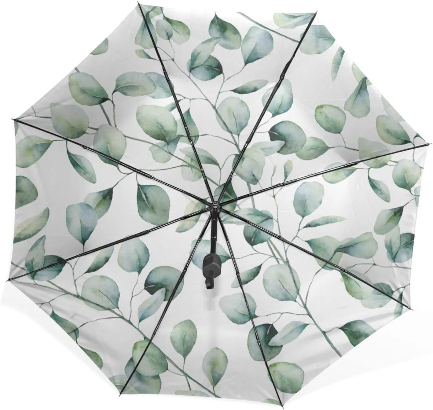 Poeticcity Rain Travel Umbrella, Hand Open Close Windproof Waterproof Folding Umbrella, Compact Canopy Strong Ray Parasol Umbrella