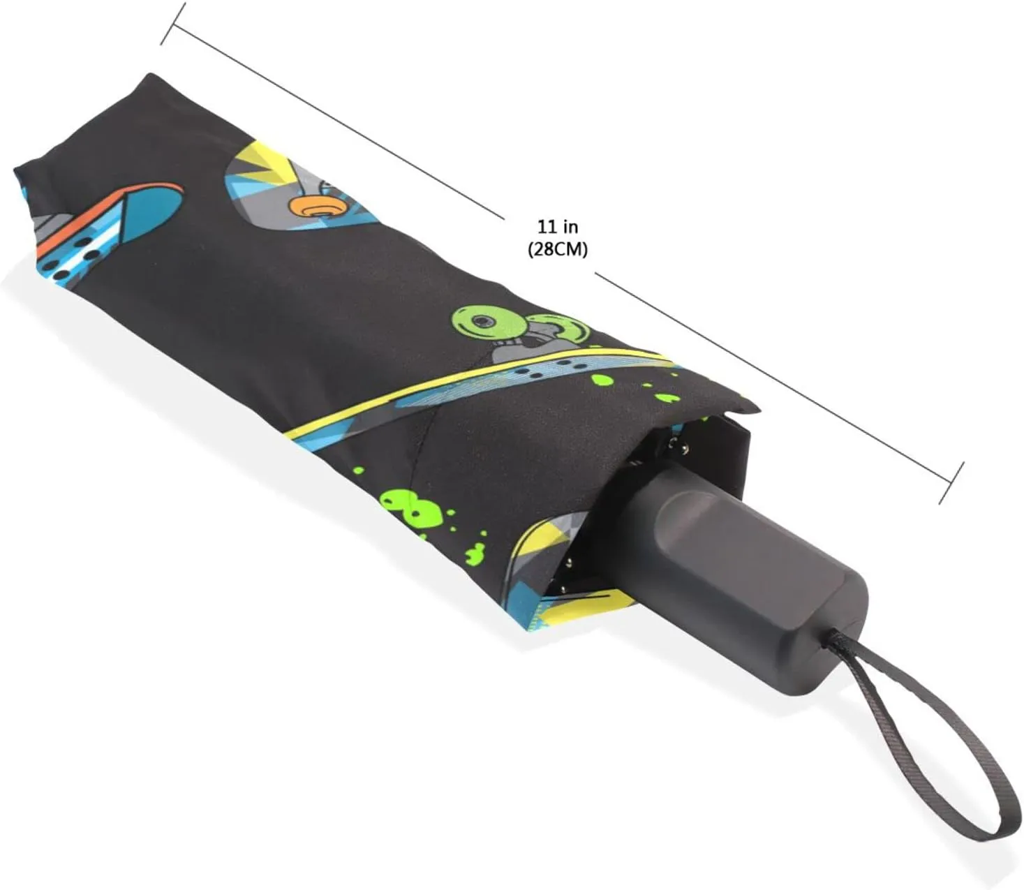 Poeticcity Rain Travel Umbrella, Hand Open Close Windproof Waterproof Folding Umbrella, Compact Canopy Strong Ray Parasol Umbrella
