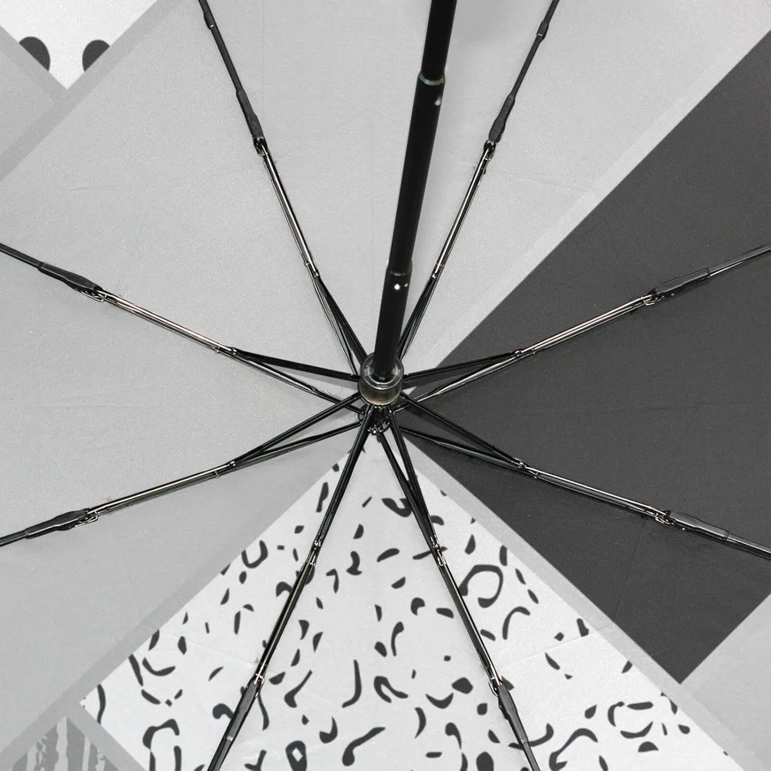 Poeticcity Rain Travel Umbrella, Hand Open Close Windproof Waterproof Folding Umbrella, Compact Canopy Strong Ray Parasol Umbrella