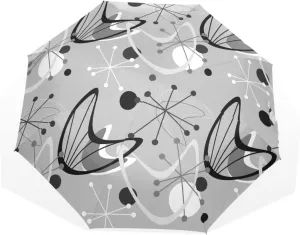 Poeticcity Rain Travel Umbrella, Hand Open Close Windproof Waterproof Folding Umbrella, Compact Canopy Strong Ray Parasol Umbrella