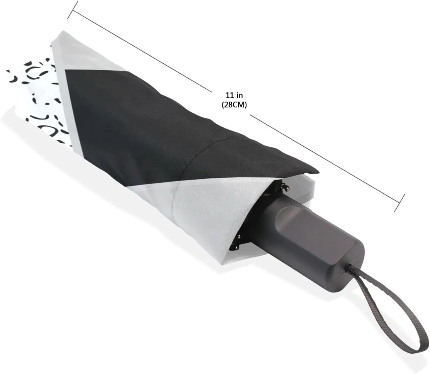 Poeticcity Rain Travel Umbrella, Hand Open Close Windproof Waterproof Folding Umbrella, Compact Canopy Strong Ray Parasol Umbrella