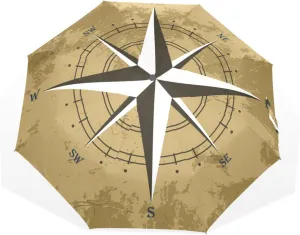 Poeticcity Rain Travel Umbrella, Hand Open Close Windproof Waterproof Folding Umbrella, Compact Canopy Strong Ray Parasol Umbrella