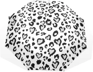 Poeticcity Travel Umbrella, Hand Open Close Windproof Waterproof Folding Umbrella, Black Tape Compact Canopy Strong Anti UV Ray Parasol