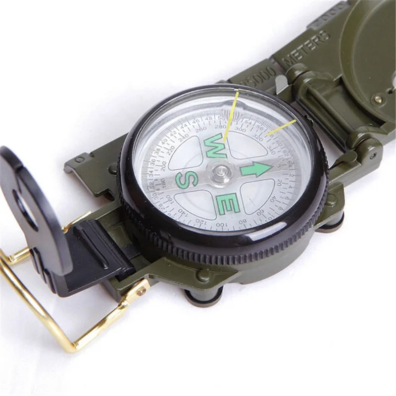 Portable Army Green Folding Compass