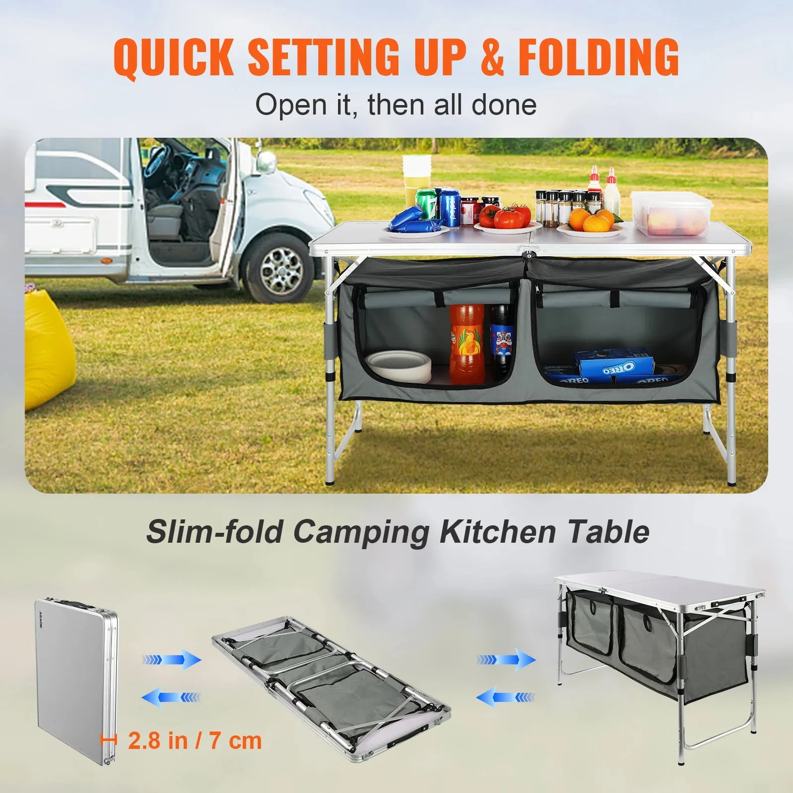 Portable Camp Kitchen Table