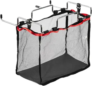 Portable Folding Table Storage Net Shelf Bag Detachable Waste Bag Rack Table Garbage Rack Hanger for Camping Picnics