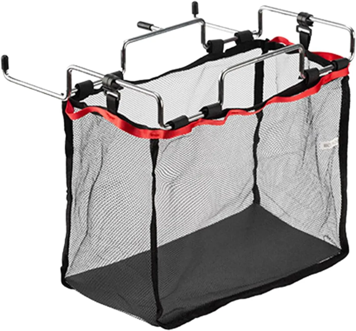 Portable Folding Table Storage Net Shelf Bag Detachable Waste Bag Rack Table Garbage Rack Hanger for Camping Picnics
