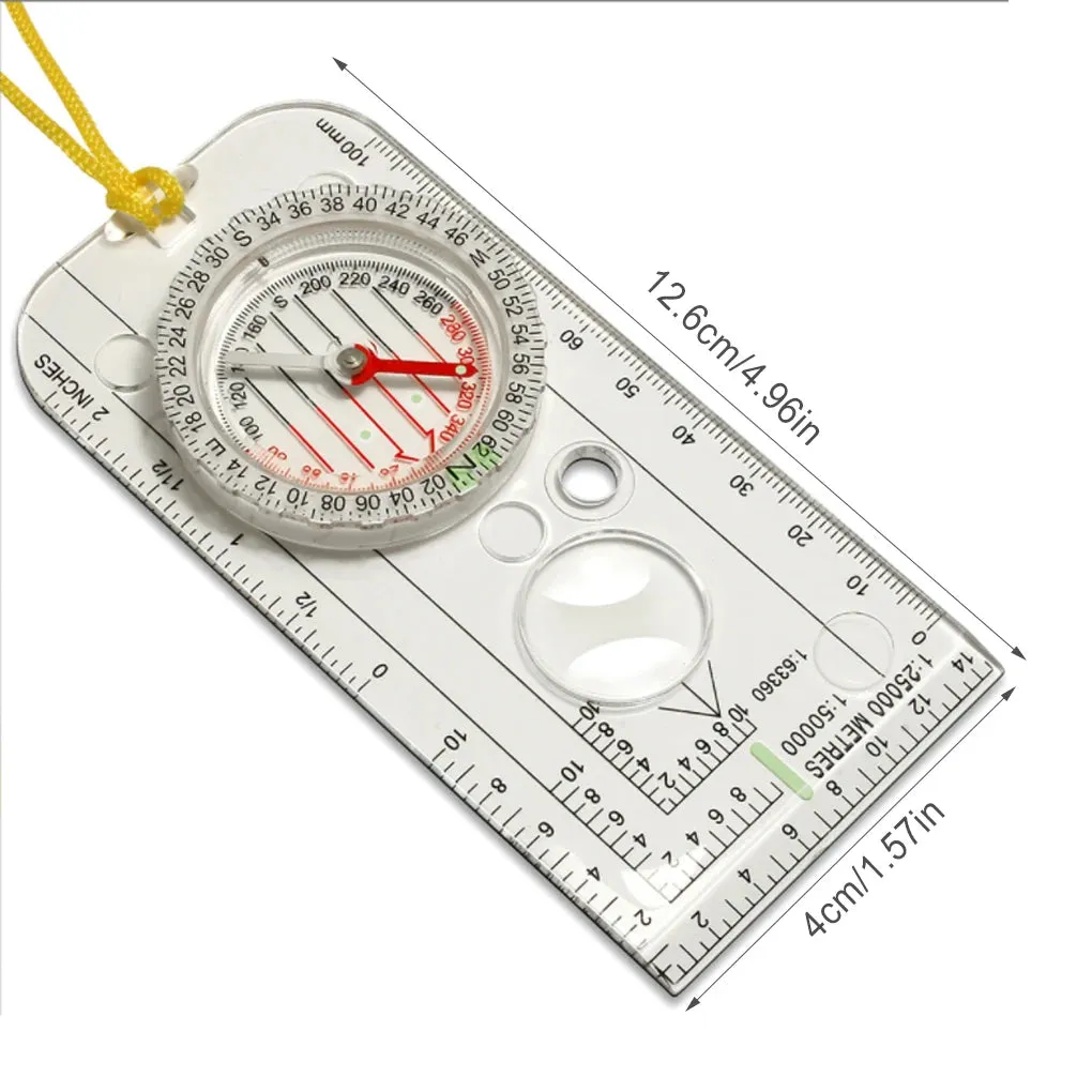 Portable Military Compass - Folding Army Green for Outdoor Navigation